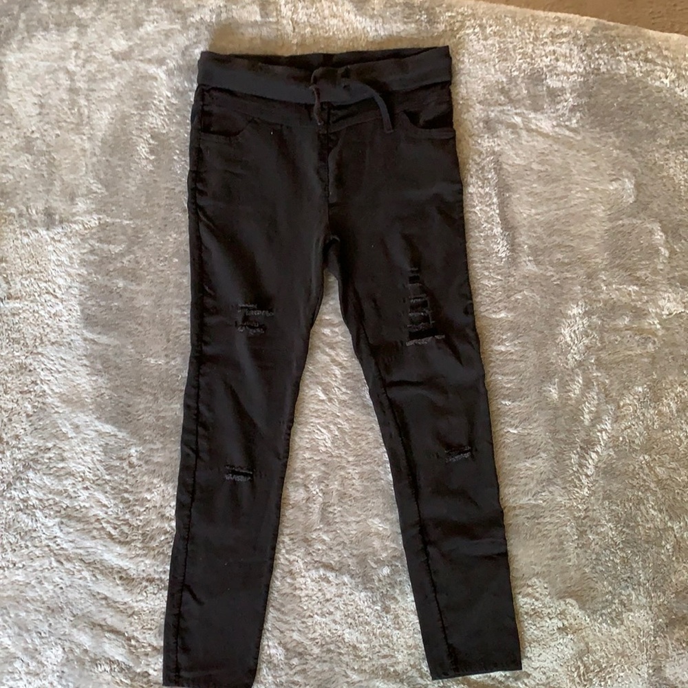 Black stretchy leggings size L